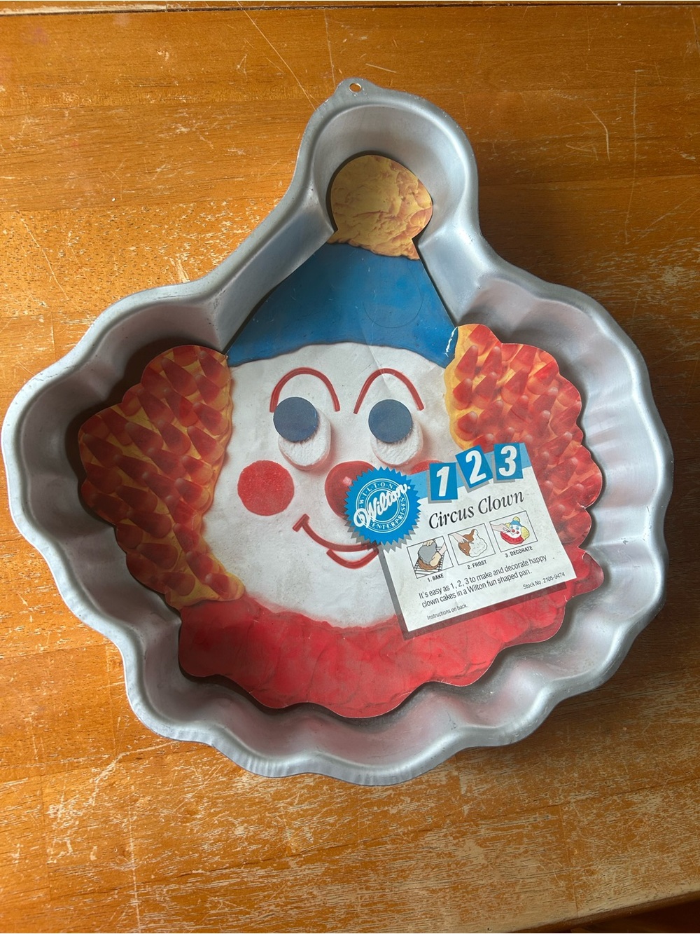 Vintage Wilton Circus Clown Cake Pan #723 Aluminum Baking Mold